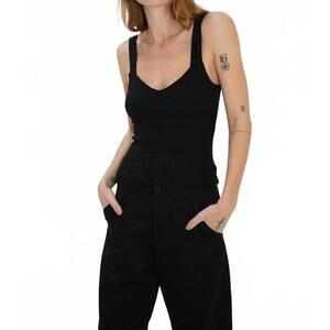 NEW LNA iva ribbed tank top in black